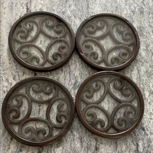 Elegant Brown Coasters Set